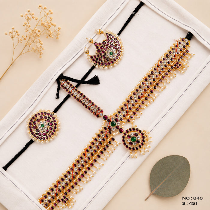 Traditional Bharatanatyam Head Jewellery - No. 840