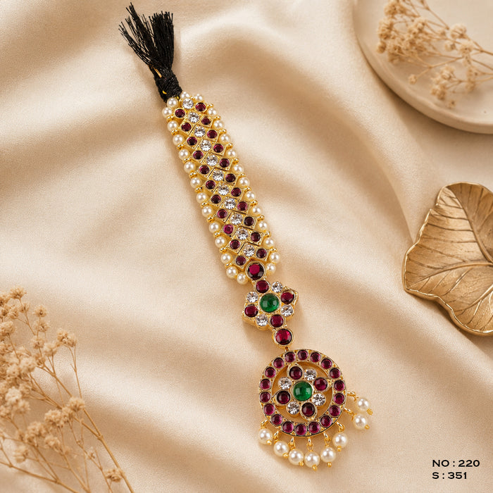 Bharatanatyam Pearl Maang Tikka – No. 220